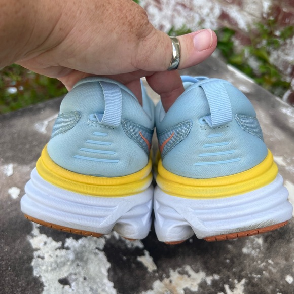Hoka One One Womens Bondi 8 1127952 SSCA Blue Running Shoes Sneakers Sz 11 B - Picture 7 of 16